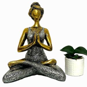 Yoga figurína 24 cm - Strieborná