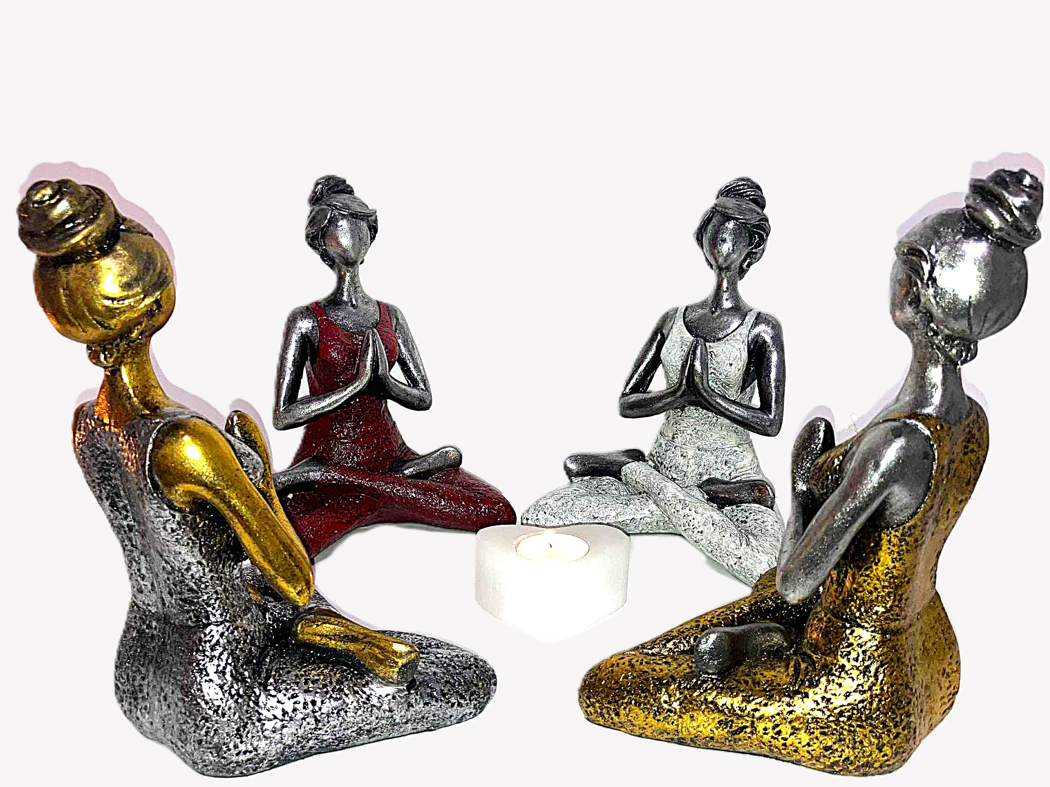 Yoga figurína 24 cm - Biela – Obrázok 5