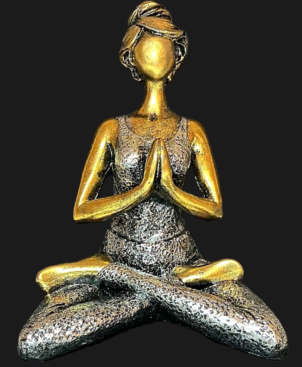 Yoga figurína 24 cm - Strieborná – Obrázok 2