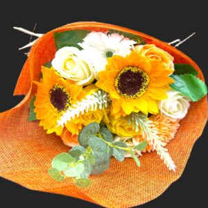 Mydlová kytica 35 cm - Oranžová