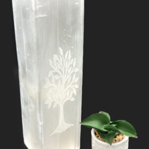 Selenitová lampa 25 cm - Strom života