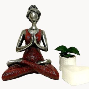 Yoga figurína 24 cm - Červená
